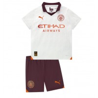 Billiga Manchester City Barnkläder Borta fotbollskläder till baby 2023-24 Kortärmad (+ Korta byxor)